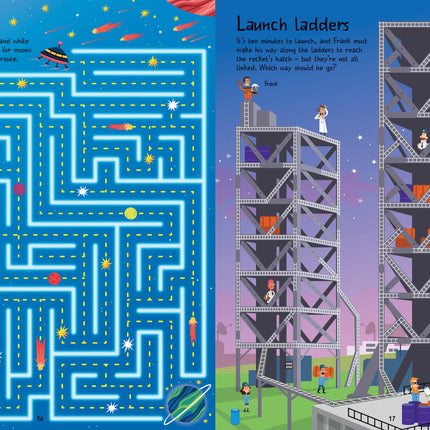 A doua pagina a cartii Space Maze Book