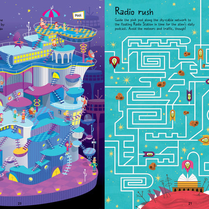A patra pagina a cartii Space Maze Book