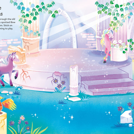 A doua pagina a cartii Sparkly Fairy Ponies Sticker Book
