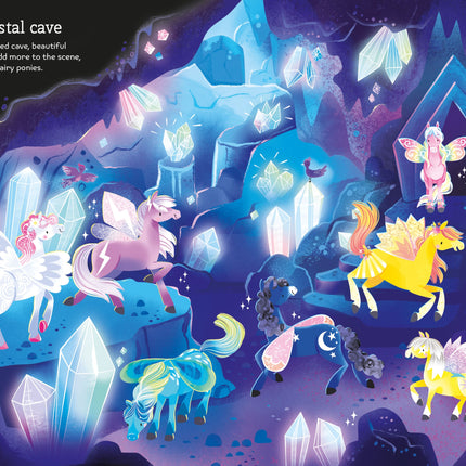 A patra pagina a cartii Sparkly Fairy Ponies Sticker Book
