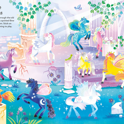 A treia pagina a cartii Sparkly Fairy Ponies Sticker Book