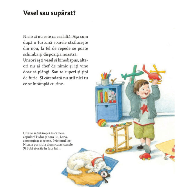 Prima pagina a cartii Speriat, furios sau vesel (De ce? De ce? De ce?) 
