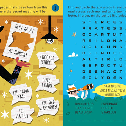 A doua pagina a cartii Spy Puzzles