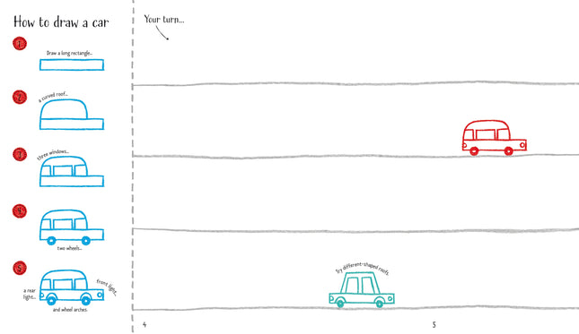 Prima pagina a cartii Step-by-step Drawing Book
