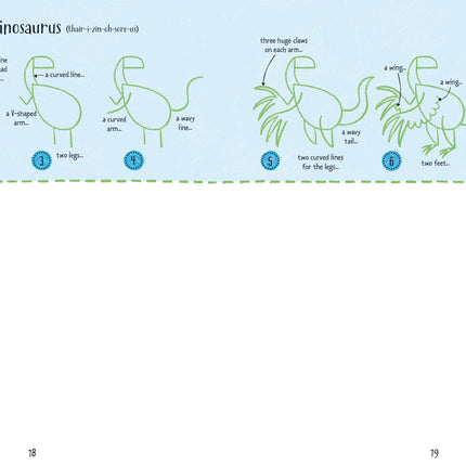 A doua pagina a cartii Step-by-Step Drawing Dinosaurs