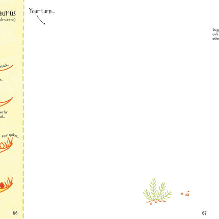 A patra pagina a cartii Step-by-Step Drawing Dinosaurs