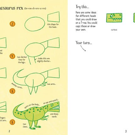 Prima pagina a cartii Step-by-Step Drawing Dinosaurs