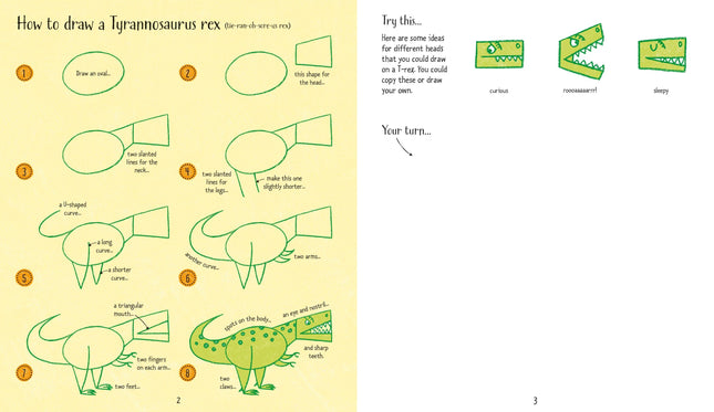 Prima pagina a cartii Step-by-Step Drawing Dinosaurs