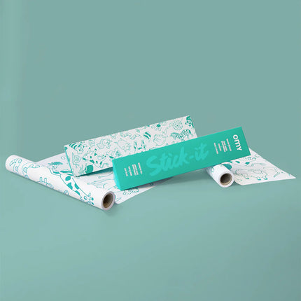 colouring adhesive 5m paper roll - animals - miniLama