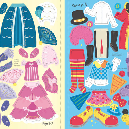 A cincea pagina a cartii Sticker Dolly Dressing Fancy Dress