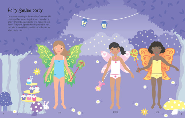 Prima pagina a cartii Sticker Dolly Dressing Fancy Dress