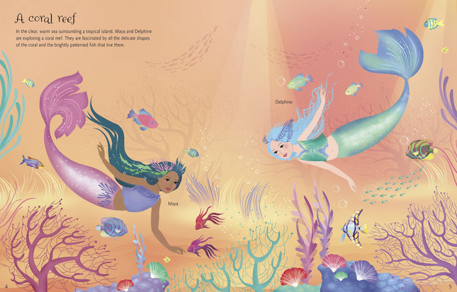 Ilustrație sirene carte Usborne Mermaids