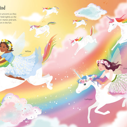 A patra pagina a cartii Sticker Dolly Dressing Rainbow Unicorns