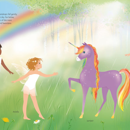 Prima pagina a cartii Sticker Dolly Dressing Rainbow Unicorns