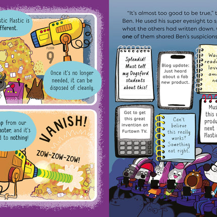 A cincea pagina a cartii Superpoodle and the Mega Blaster