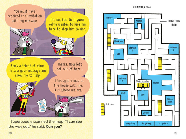 Prima pagina a cartii Superpoodle and the Mega Blaster