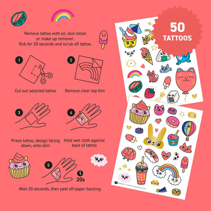 instructioni aplicare tatuaje OMY tattoo kawaii miniLama