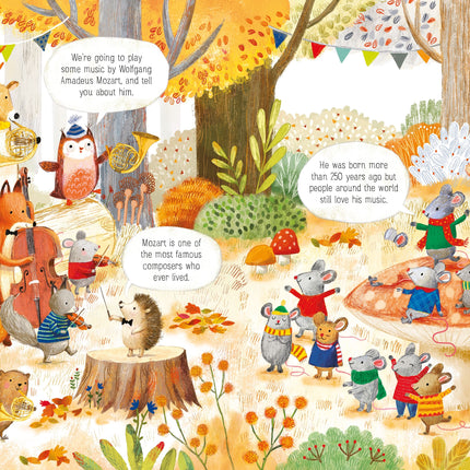 A doua pagina a cartii The Animal Orchestra Plays Mozart