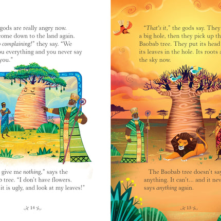 A doua pagina a cartii The Baobab Tree