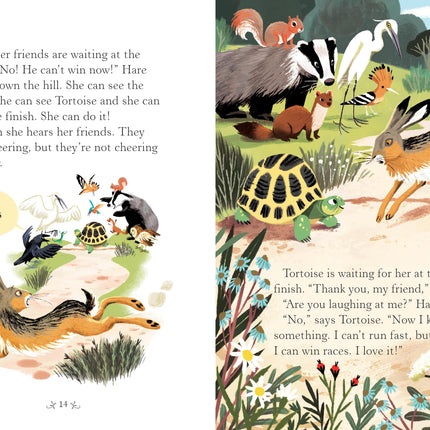 A doua pagina a cartii The Hare and the Tortoise