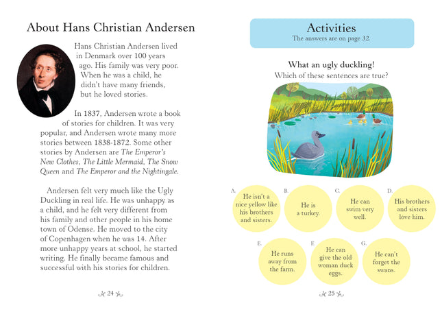 Prima pagina a cartii The Ugly Duckling