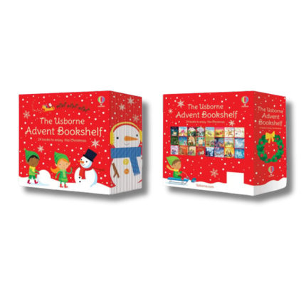 usborne christmas advent bookshelf box