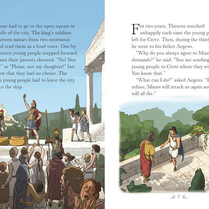 A treia pagina a cartii Theseus and the Minotaur
