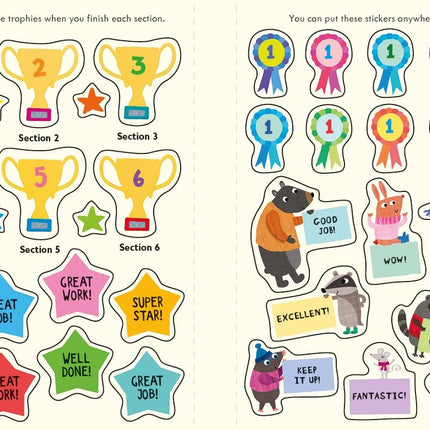 Activități de matematică pentru copii în Usborne English and Maths Giant Workbook 5–6