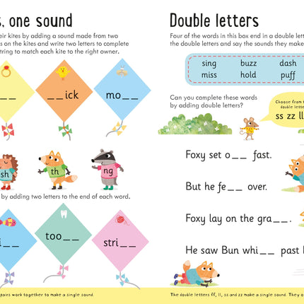 A treia pagina a cartii Usborne Workbooks Spelling 5-6