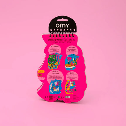 verso cu caiet de activitati cu stickere OMY Lily Unicorn - miniLama
