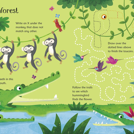 Prima pagina a cartii Wipe-Clean Animal Activities