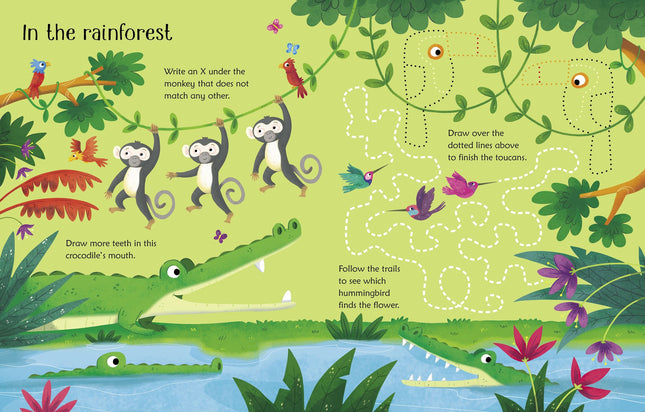 Prima pagina a cartii Wipe-Clean Animal Activities
