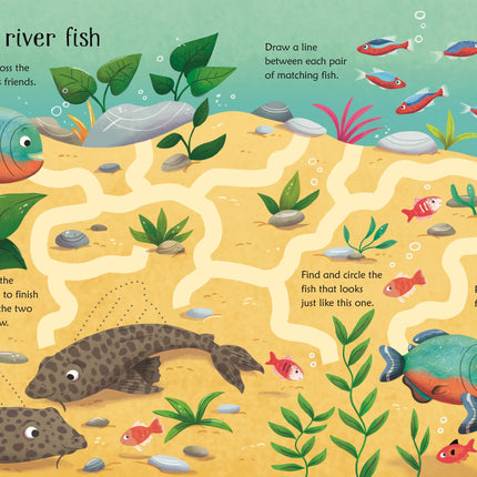 A treia pagina a cartii Wipe-Clean Aquarium Activities
