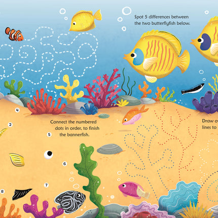 Prima pagina a cartii Wipe-Clean Aquarium Activities