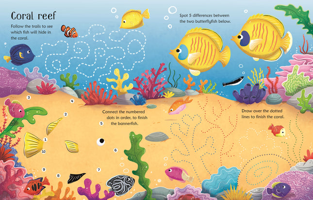 Prima pagina a cartii Wipe-Clean Aquarium Activities