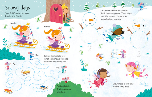 Prima pagina a cartii Wipe-Clean Fairy Activities
