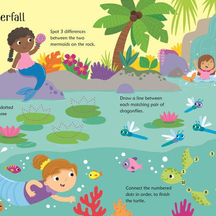 A doua pagina a cartii Wipe-Clean Mermaid Activities