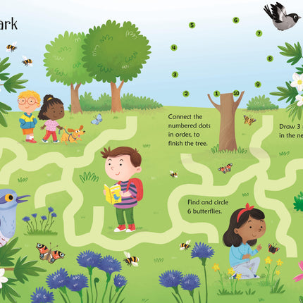Prima pagina a cartii Wipe-Clean Nature Activities