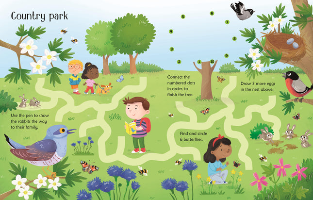 Prima pagina a cartii Wipe-Clean Nature Activities