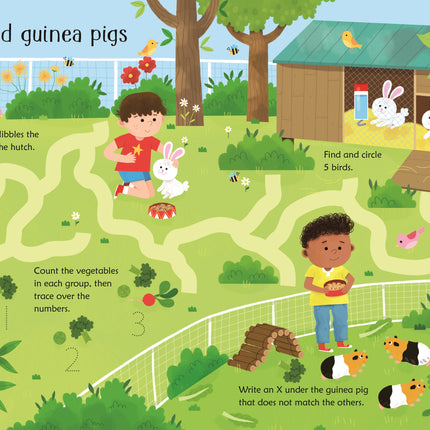 Prima pagina a cartii Wipe-Clean Pet Activities 