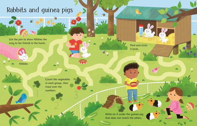 Prima pagina a cartii Wipe-Clean Pet Activities 