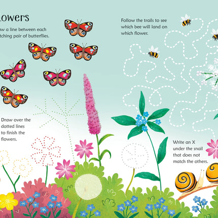 A doua pagina a cartii Wipe-Clean Spring Activities