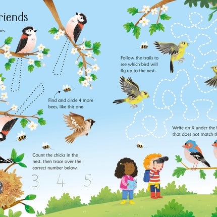 Prima pagina a cartii Wipe-Clean Spring Activities