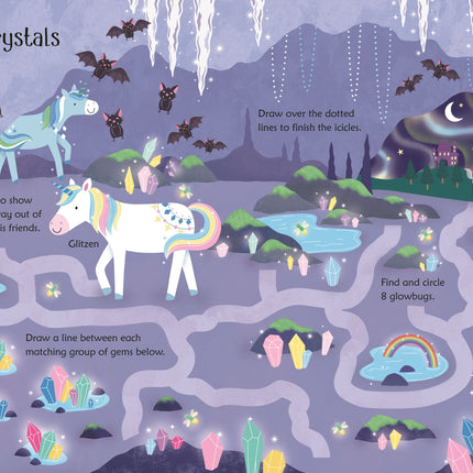 A treia pagina a cartii Wipe-Clean Unicorn Activities