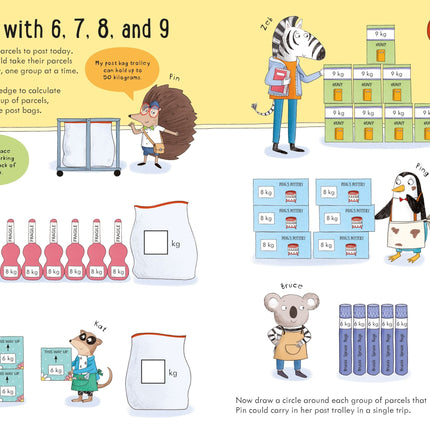 Activități matematice interactive pentru copii 7–8 ani Usborne Workbooks Multiplying 7-8
